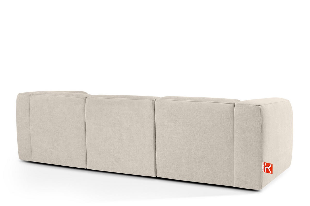3-SITZER SOFA FUBBO, Ecru - Ecru, Holz/Holzwerkstoff (290/73/96cm) - KONSIMO®
