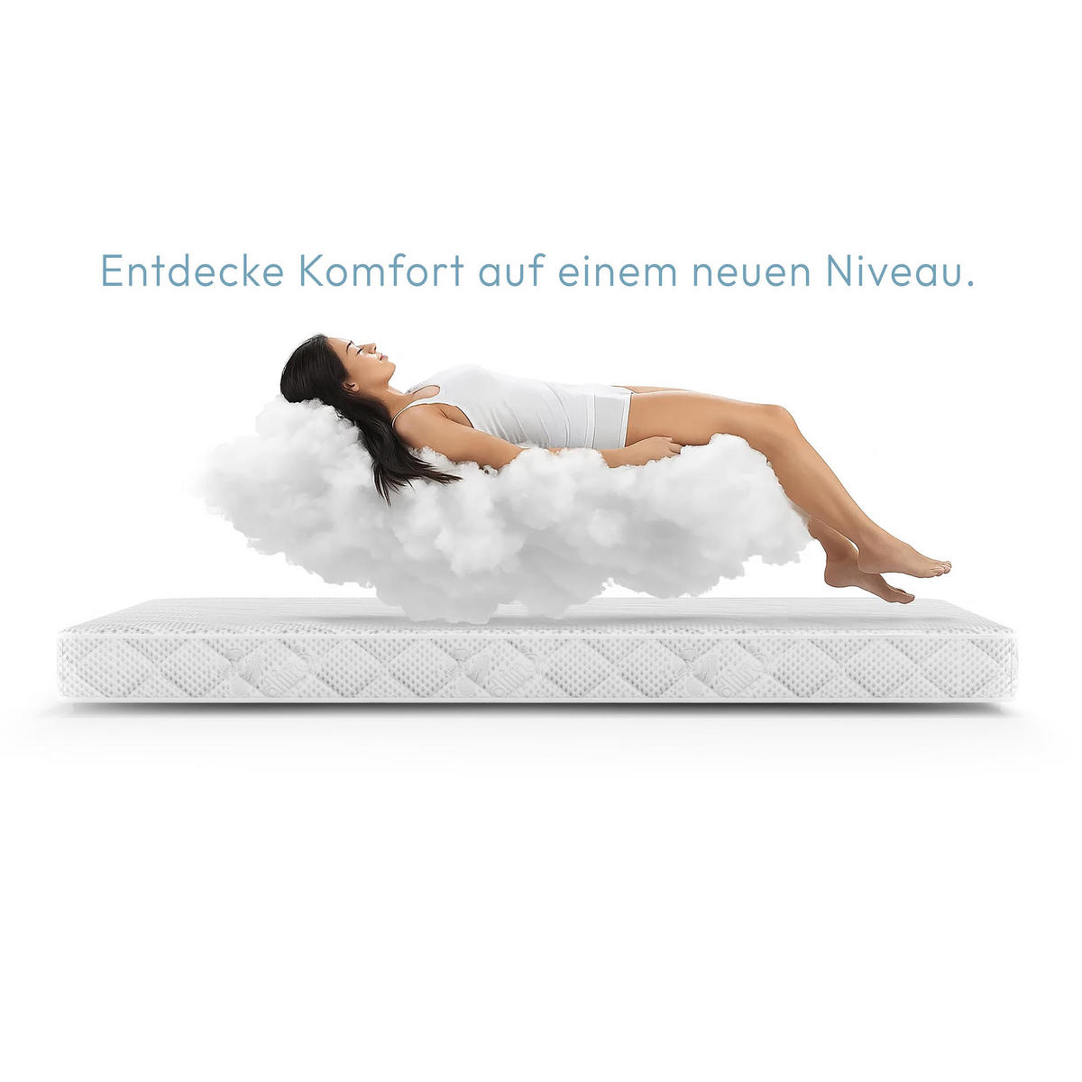 KALTSCHAUMMATRATZE Ergo+ 10 cm, Schaummatratze, H2, 120x200 - Weiß, Kunststoff (120/200cm) - Beautysofa