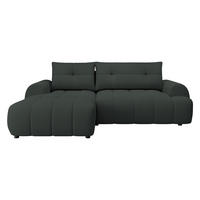 ECKSOFA Fiorano, Seite: Links - Anthrazit/Schwarz, Holz/Kunststoff (265/177cm) - MIRJAN24