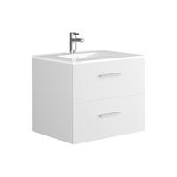 EINZELWASCHTISCH - 60 cm x 45 cm - Holz, Platte - Weiß - KAYLA - Weiß, Holz (60/47/45cm) - Vente-Unique