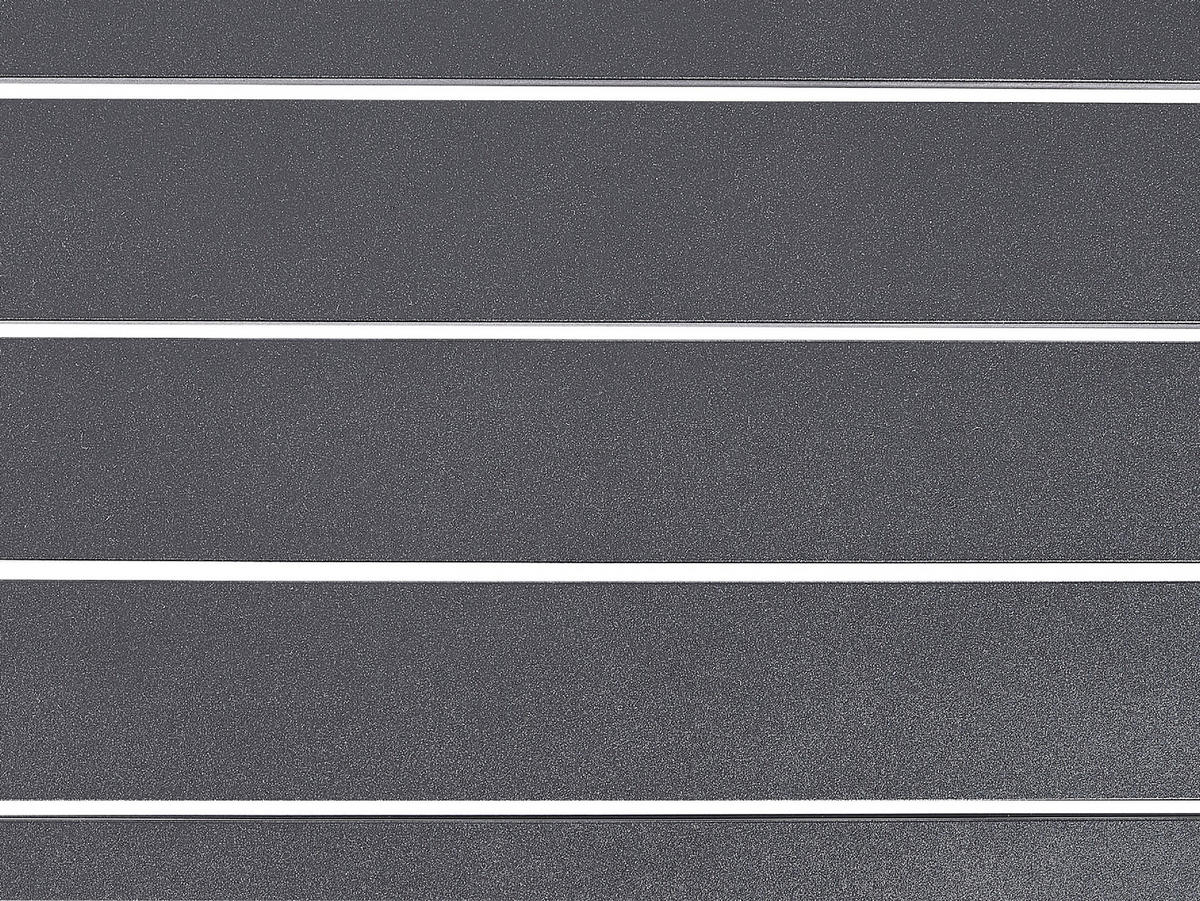 LOUNGE SET 5-Sitzer modular schwarz Auflagen dunkelgrau Coccorino - Dunkelbraun/Schwarz, Metall - Beliani