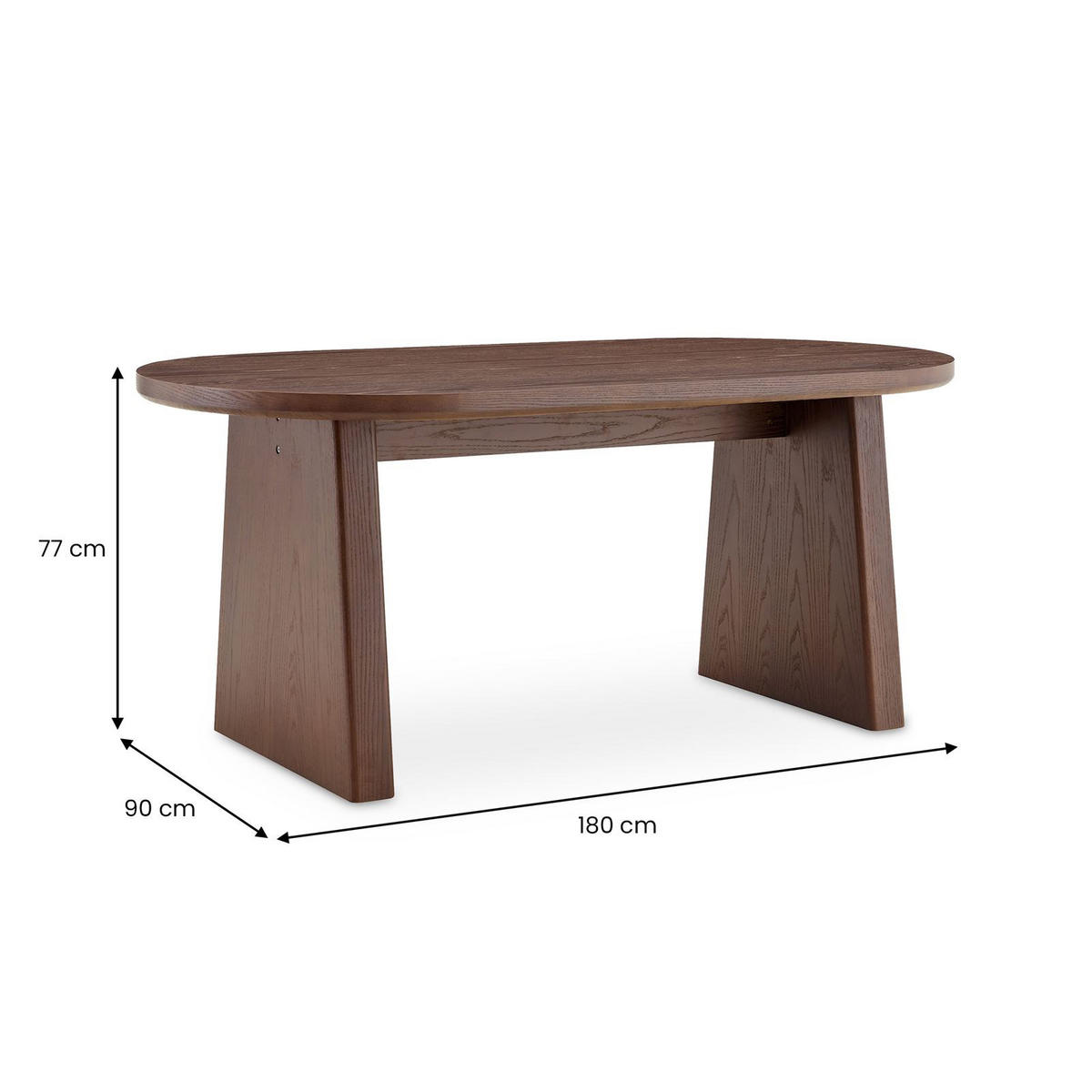 ESSTISCH MARIAN dunkelbraun - Dunkelbraun, Holzwerkstoff (90/180/75cm) - IDIMEX