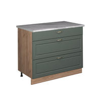 KUCHYNSKÁ SPODNÁ SKRINKA Fame-Line, Zelený a zlatý vidiecky dom/Dub Goldkraft, 100 cm, AP Marble - zelená/dub medový, kompozitné drevo (100/82/60cm) - Vicco