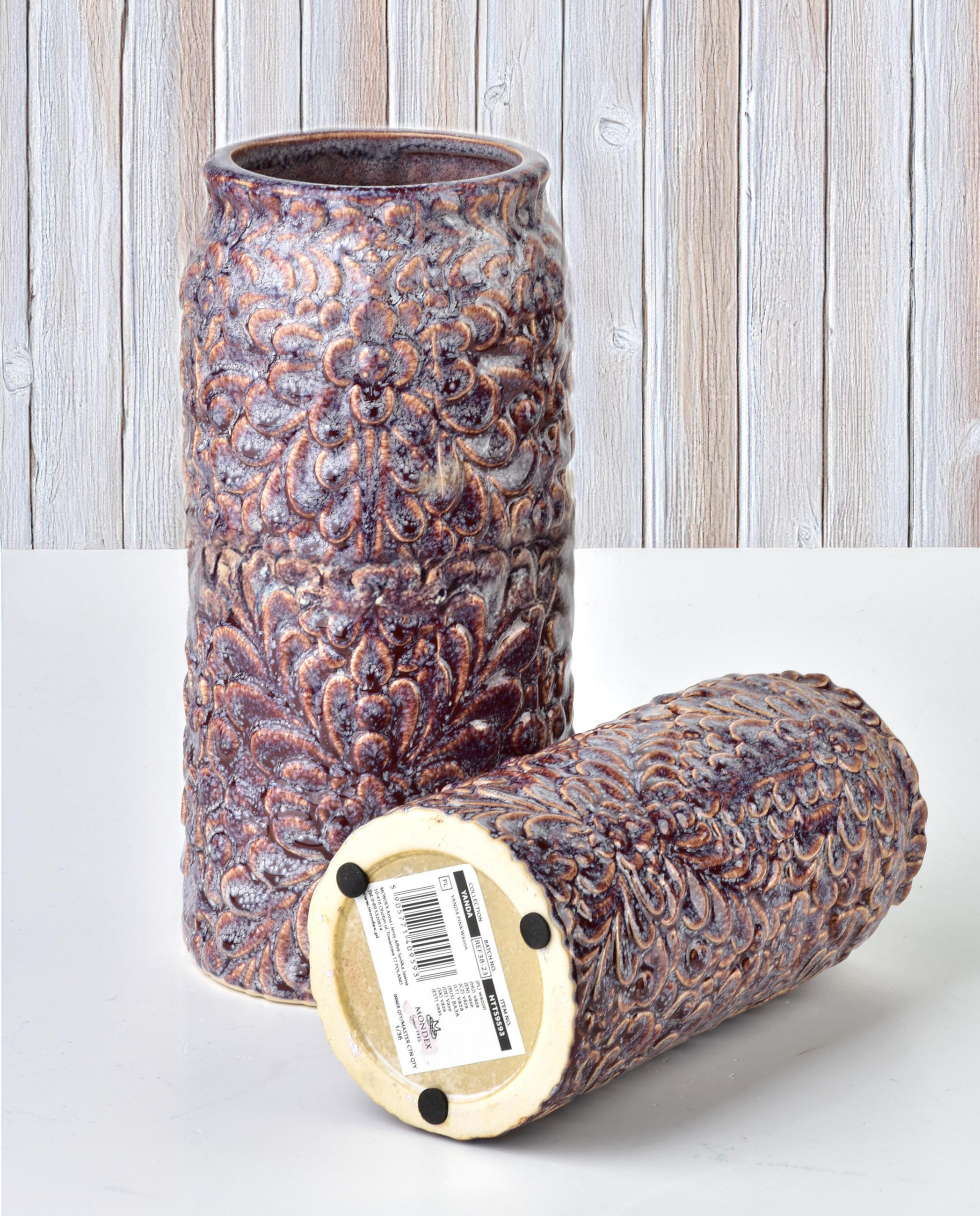 VASE Yanda Rosa 11/11/22 cm Keramik - Dunkelrosa, Keramik (22cm) - Mondex