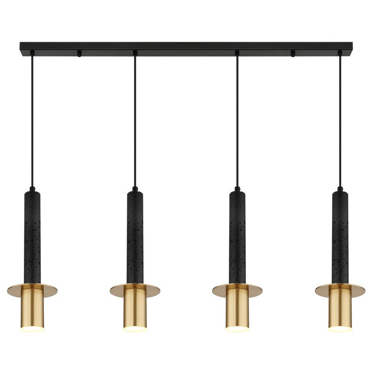 HÄNGELEUCHTE SHANNA, Metall, Schwarz, 4-flammig - Schwarz, Metall (87/12/130cm) - Globo Lighting