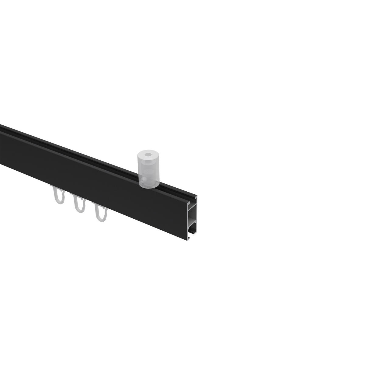 INNENLAUF-GARDINENSTANGEN-SET Sonius Lox 160 cm, 1-läufig, 14x35 mm Schwarz - Schwarz, Metall (160cm) - INTERDECO