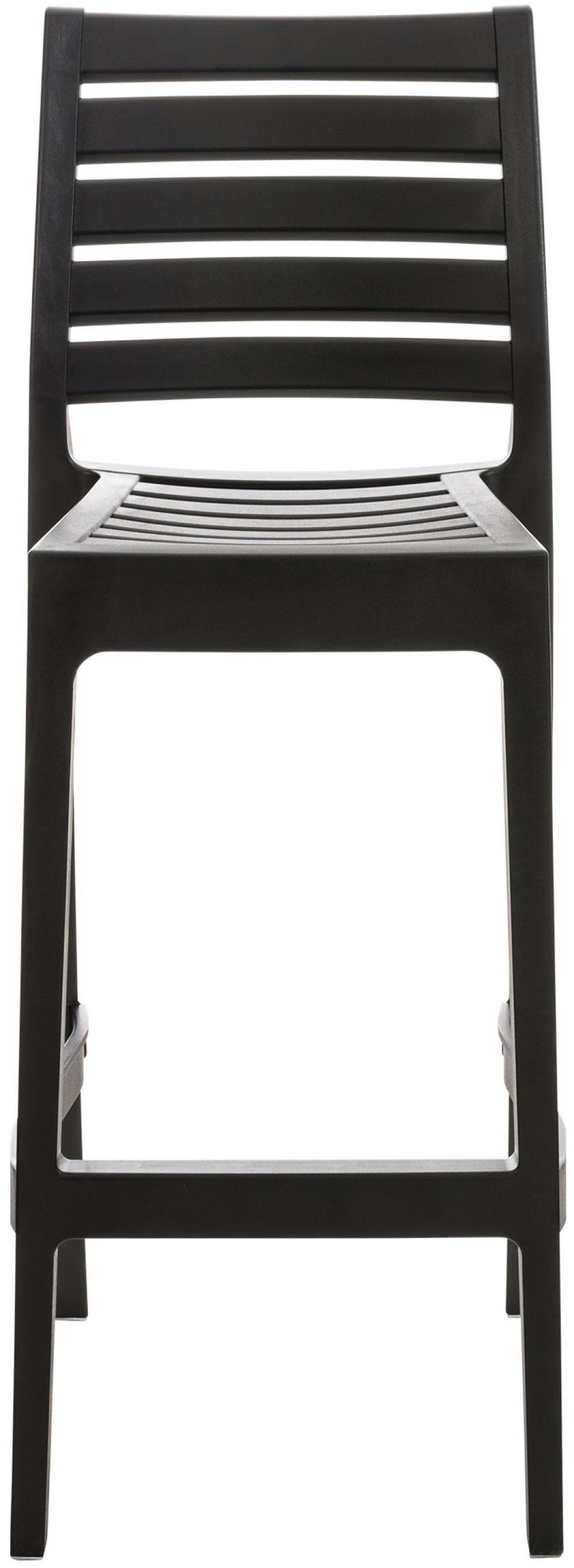 BARHOCKER 4er Set Kunststoff schwarz - Chromfarben/Schwarz, Kunststoff (45/105/51cm) - CLP