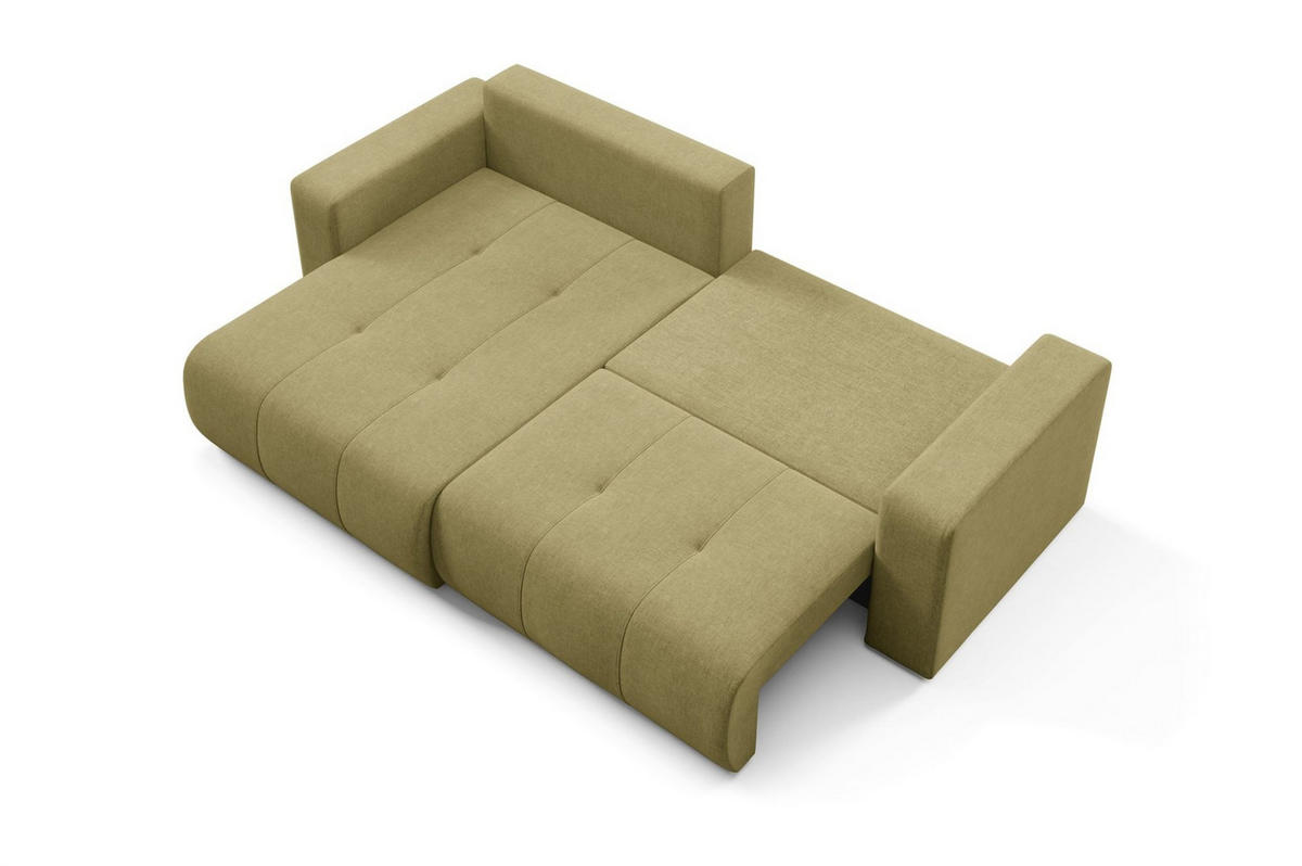 ECKSOFA Augusto - Dunkelgrün, Holzwerkstoff/Textil (244/149cm) - Fun Möbel