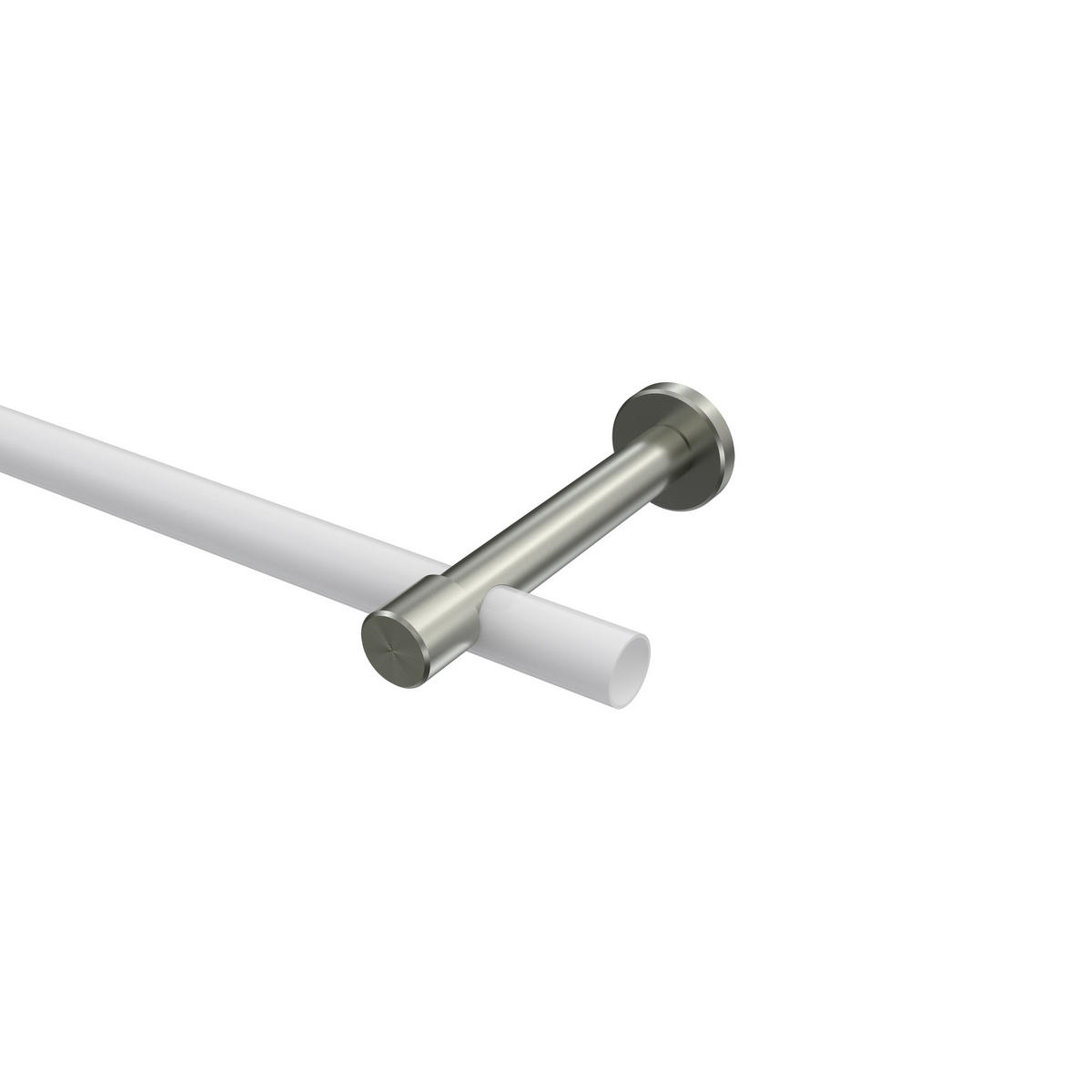 TRÄGER FÜR GARDINENSTANGEN 20 mm Ø, Prestige 1-läufig, Edelstahl-Optik - Edelstahlfarben, Metall (13.7/4/4cm) - INTERDECO