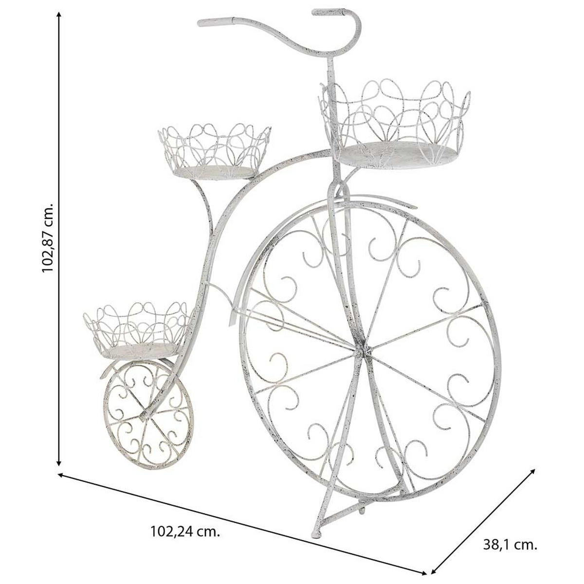 PFLANZENSTÄNDER aus Metall, grau, 102x38x103cm - Grau, Metall (102.87cm) - Wanderlust