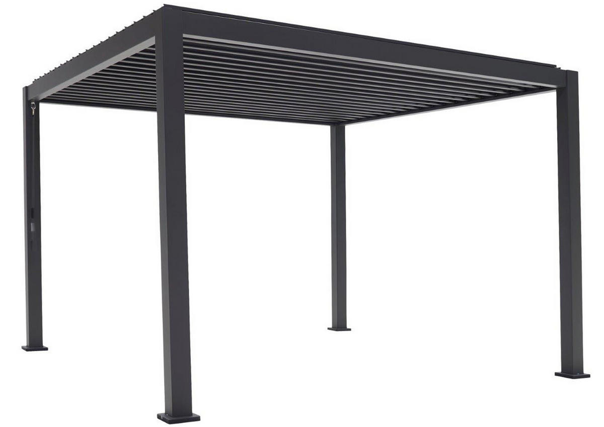 LAMELLENDACH-PERGOLA Mirador Classic 3 x 4 m Anthrazit Aluminium - Grau, Kunststoff (400/250/300cm) - Green Spirit