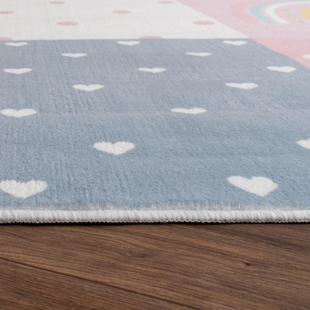 Thumbnail - Paco Home Kinderteppich, Pink, Textil, Rechteckig, 140x200 cm, strapazierfähig, für Fußbodenheizung geeignet, Teppiche &...