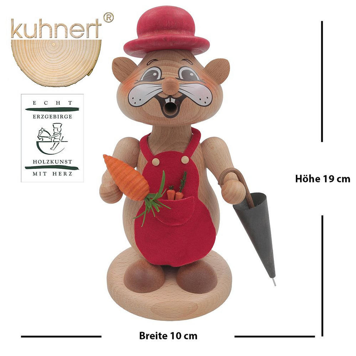 RAUCHFIGUR Hamster Wanderin 18 cm - Multicolor, Metall (12/18/0.1cm)