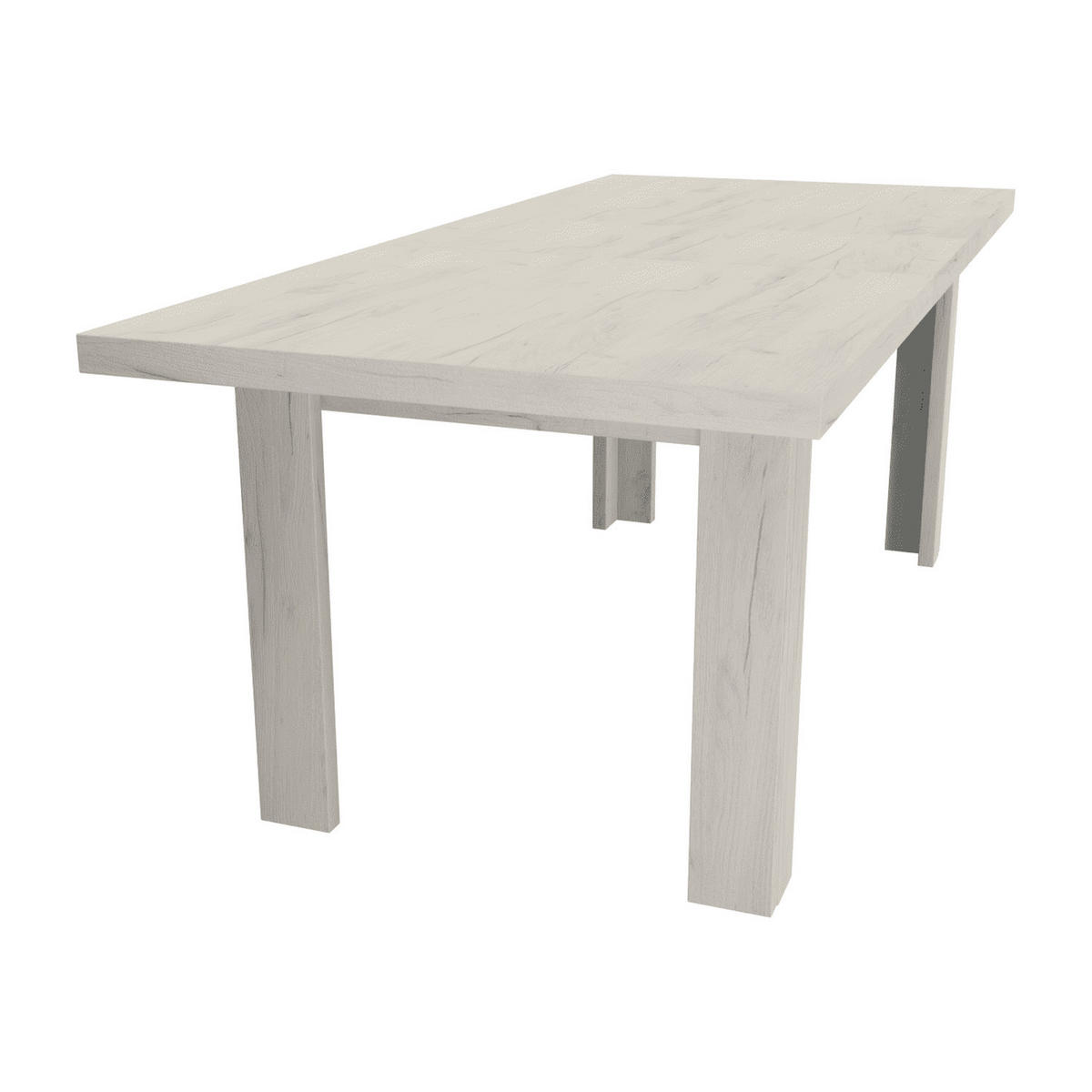 ESSTISCH ausziehbar 160-200 x 90 x 75,5 cm Kraft Weiß - Weiß, Holzwerkstoff (90/160/75.5cm) - Koseto