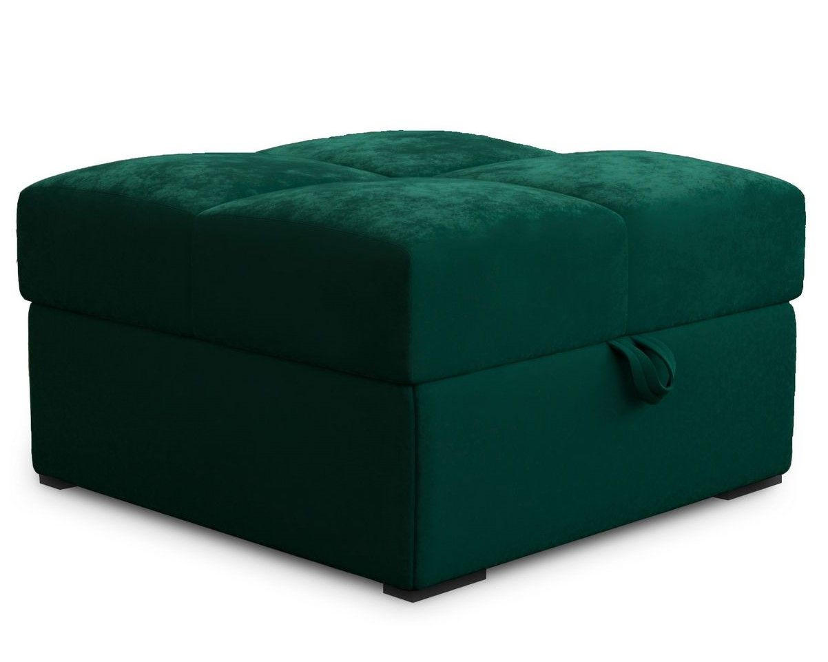 POUF MIZA Grün 65x65 cm - Grün, Textil (65/38/65cm) - MASSENO