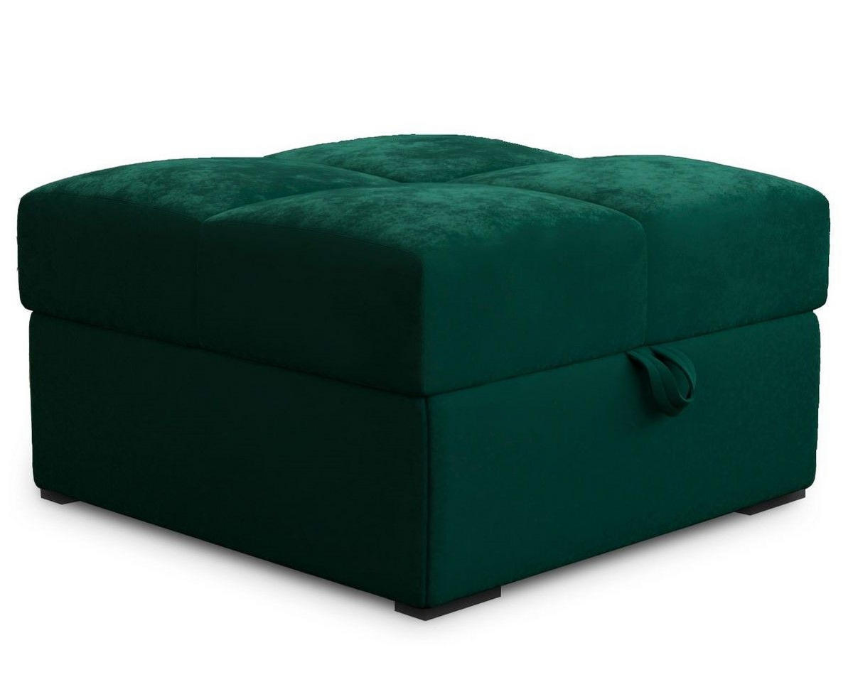 POUF MIZA Grün 65x65 cm - Grün, Textil (65/38/65cm) - MASSENO