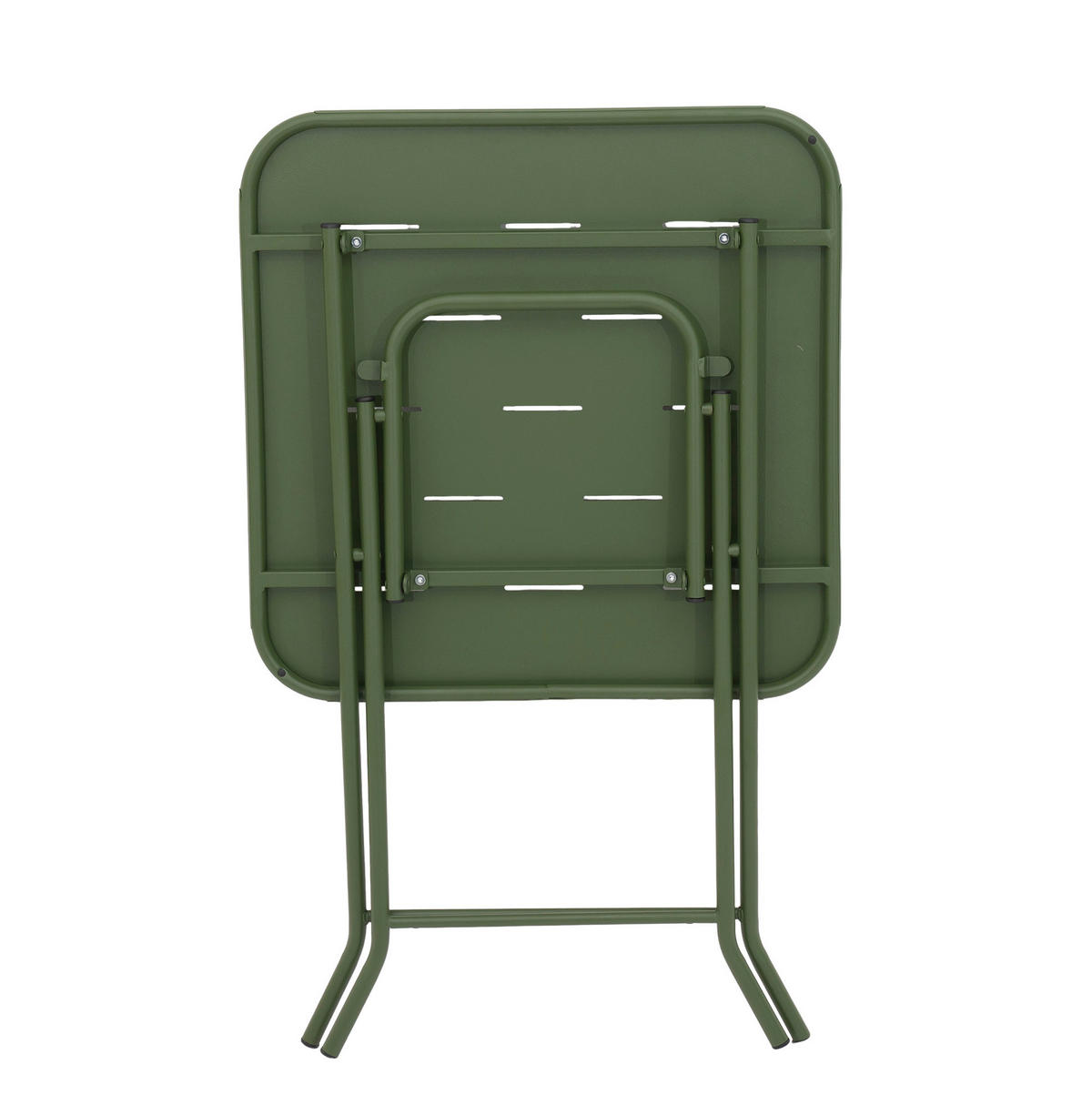 GARTENSET aus Stahl 60x60x73 cm Grün klappbar, 3-teilig und pflegeleicht - Grün, Metall - Modfu