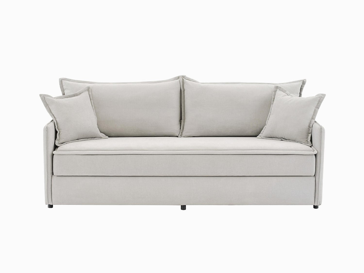 SCHLAFSOFA - 3 Personen - stoff - beige Seraba - Beige, Kunststoff/Textil (204/92/82cm) - Vente-Unique