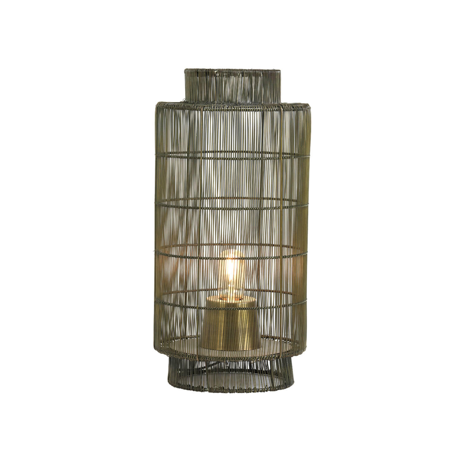 TISCHLAMPE Gruaro Bronze Ø24/52 cm - Bronzefarben, Metall (24/24/52cm) - Light & Living