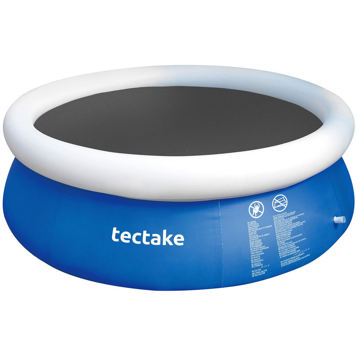 POOLABDECKUNG , Durchmesser 549 cm, schwarz - Schwarz, Kunststoff (549/549cm) - tectake