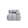 MODUL rechts Bellis aus Samt hellblau - Hellblau, Textil (94/70/94cm) - Micadoni