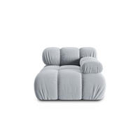 MODUL rechts Bellis aus Samt hellblau - Hellblau, Textil (94/70/94cm) - Micadoni