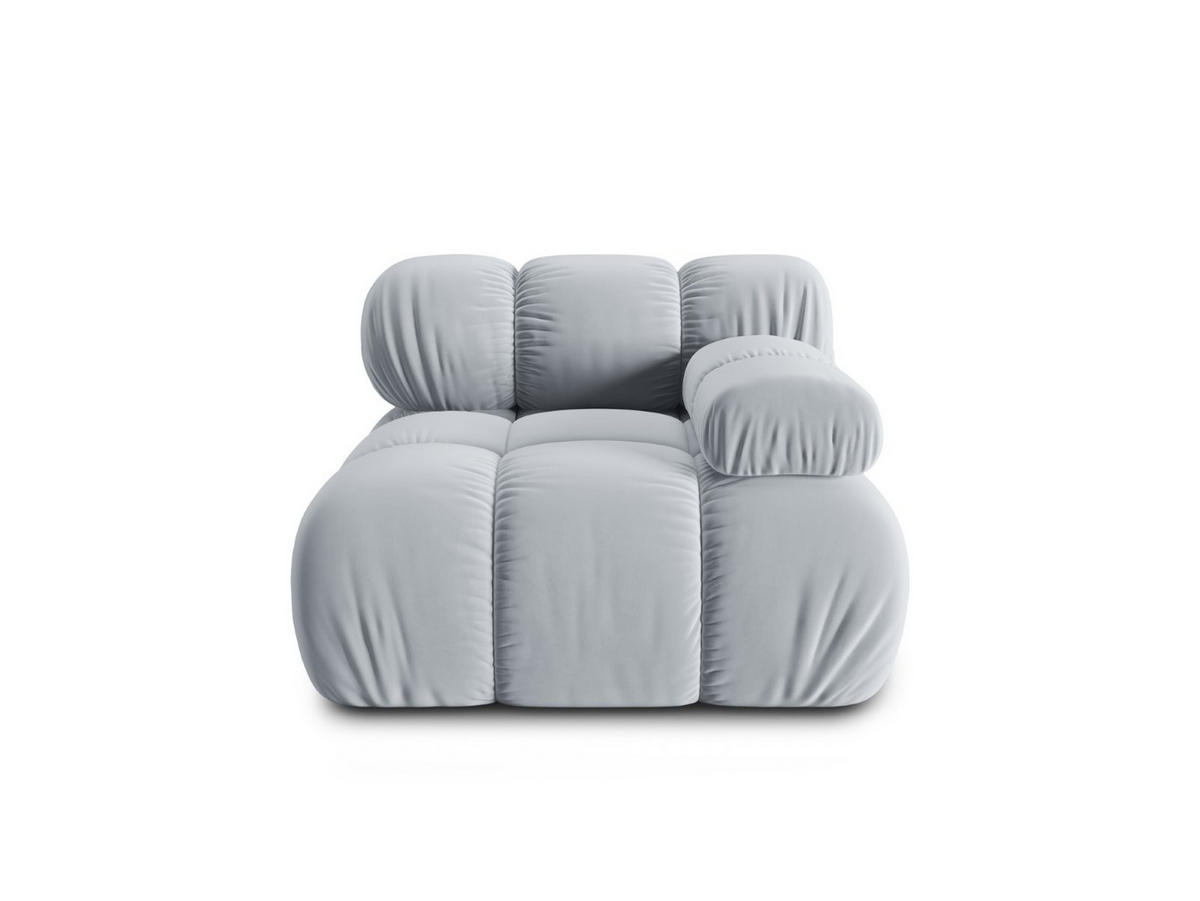 MODUL rechts Bellis aus Samt hellblau - Hellblau, Textil (94/70/94cm) - Micadoni