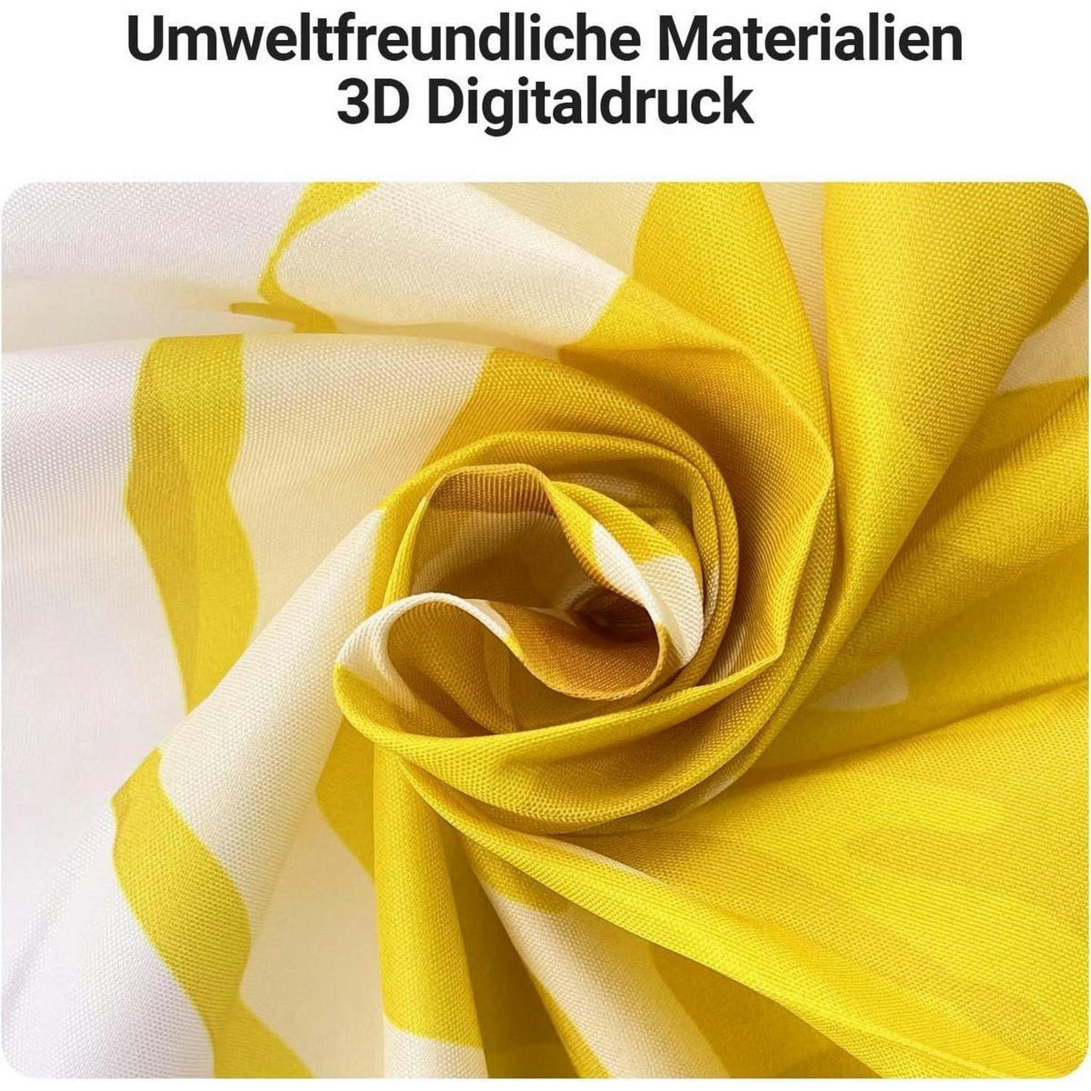 DUSCHVORHANG Zitrone Blatt 120 x 200 cm - Multicolor, Textil (120/200cm)