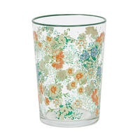 GLAS mit Blumenmuster Grün 510 ml 8,8/8,8/12 cm - Multicolor, Glas (0.51L) - Excellent Houseware