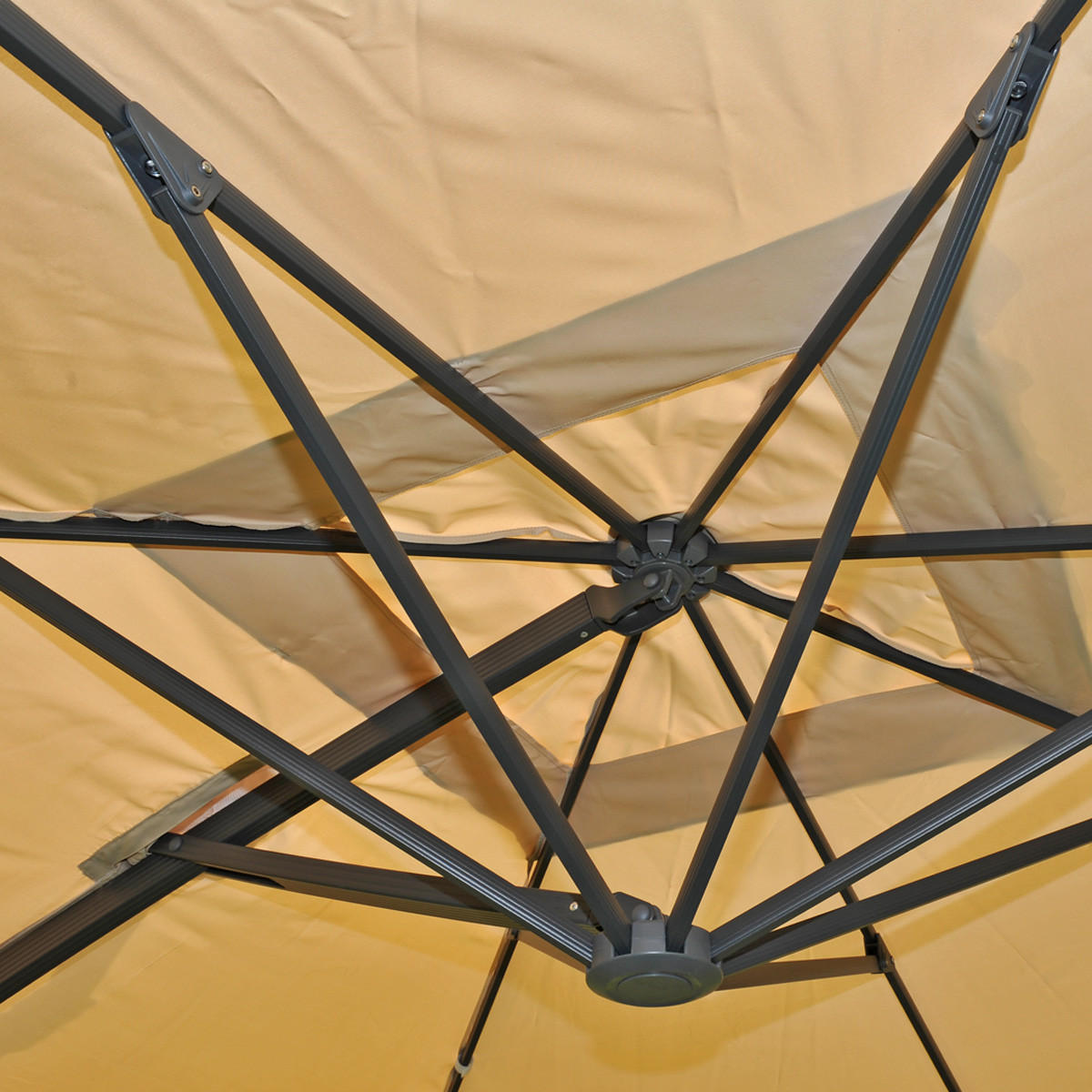 DOPPEL-AMPELSCHIRM Cremeweiß 297/620 cm - Weiß, Metall (620/297cm) - MCW