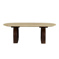 COUCHTISCH - 120 cm x 60 cm - Stein - Beige VORELIA - Beige, Stein (60/120/40cm) - Vente-Unique