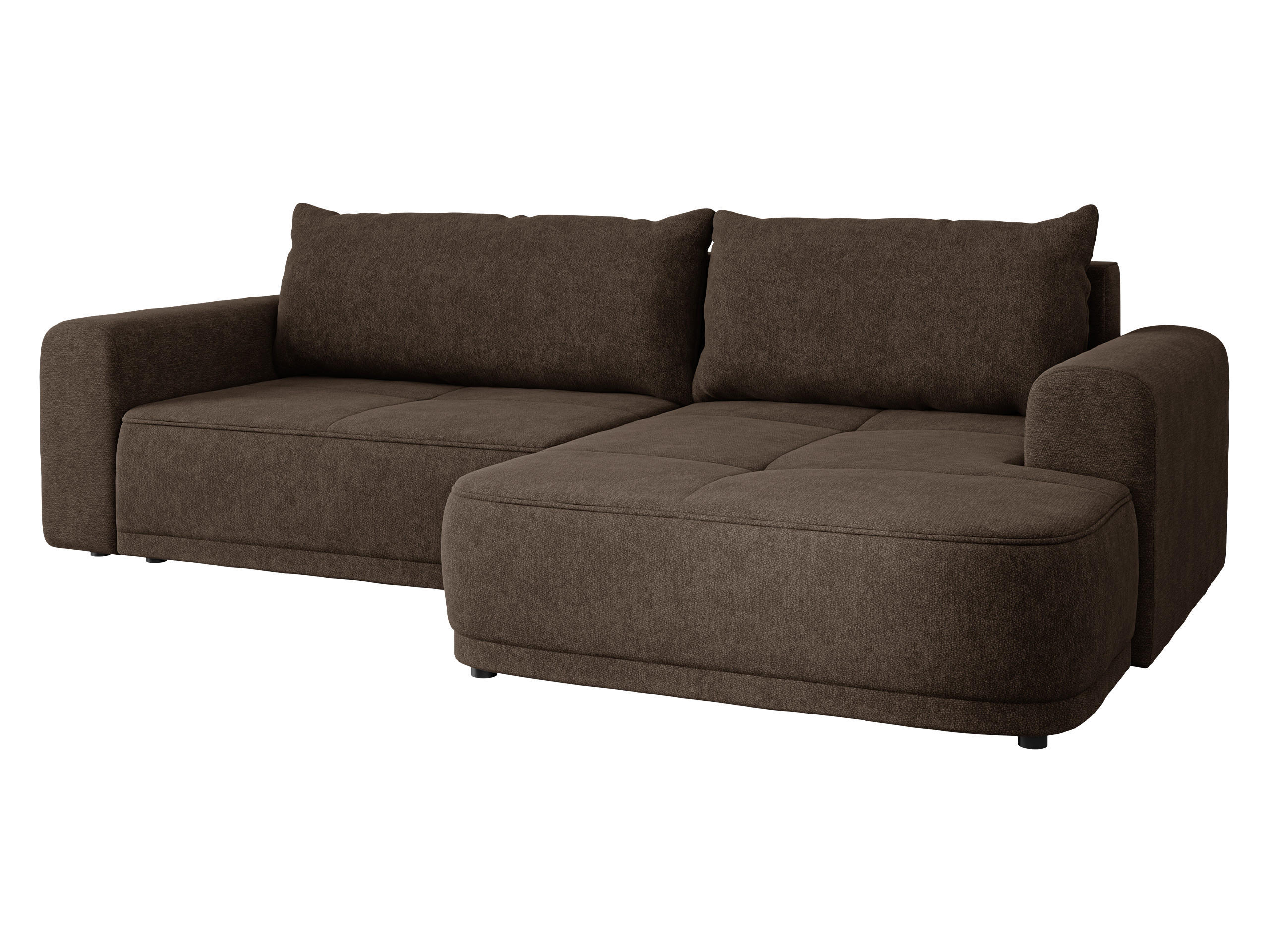 ECKSCHLAFSOFA Passo, Seite: Links - Schwarz/Braun, Holz/Kunststoff (265/166cm) - MIRJAN24