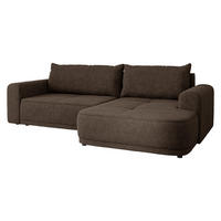 ECKSCHLAFSOFA Passo, Seite: Links - Schwarz/Braun, Holz/Kunststoff (265/166cm) - MIRJAN24