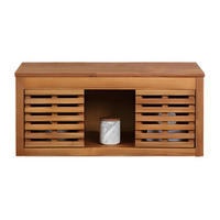 WASCHBECKENUNTERSCHRANK - 90 cm x 50 cm - holz - naturfarben dunkel Penebel - Naturfarben, Holz (90/40/50cm) - Vente-Unique
