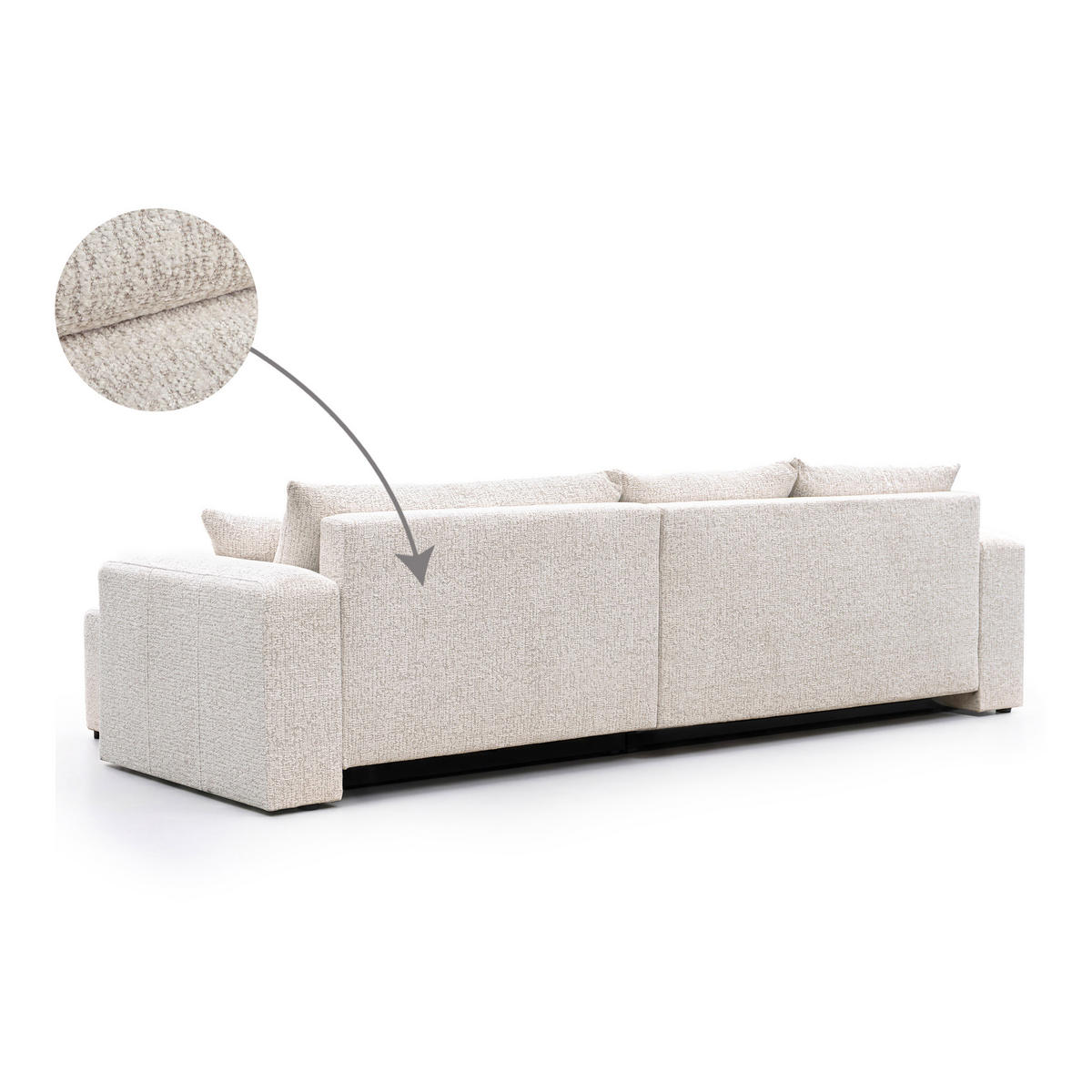 ECKSOFA PEDRO XL mit Schlaffunktion und Bettkasten Creme - Creme, Holz/Kunststoff (278/55/145cm) - Idohome