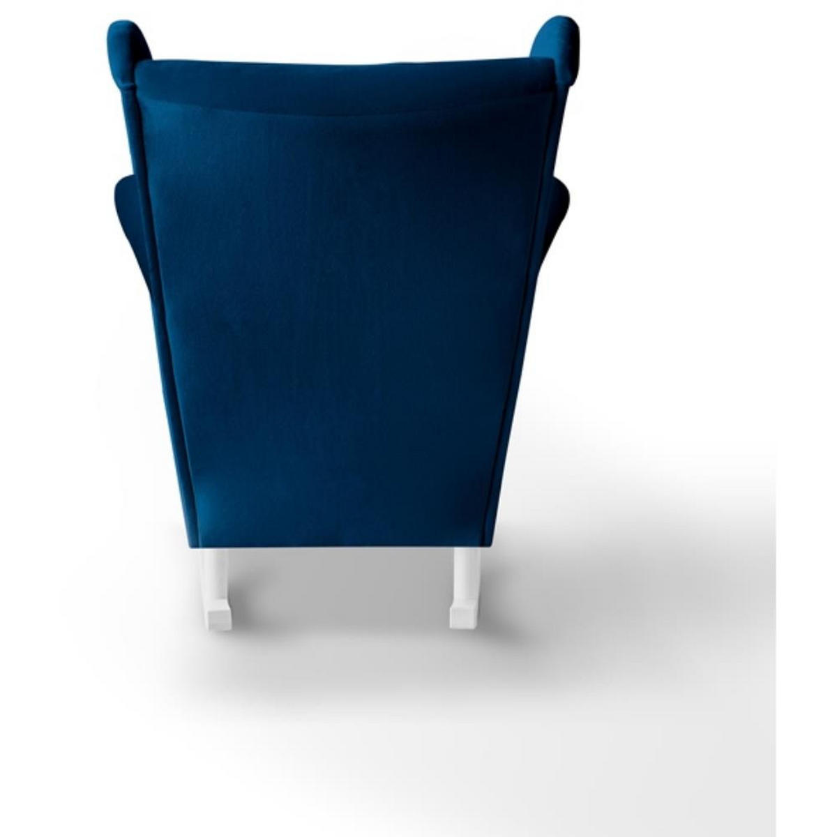 SCHAUKELSTUHL Fabio dunkelblau mit Weiß Beinen - Weiß/Dunkelblau, Textil (82/103/108cm) - Beautysofa
