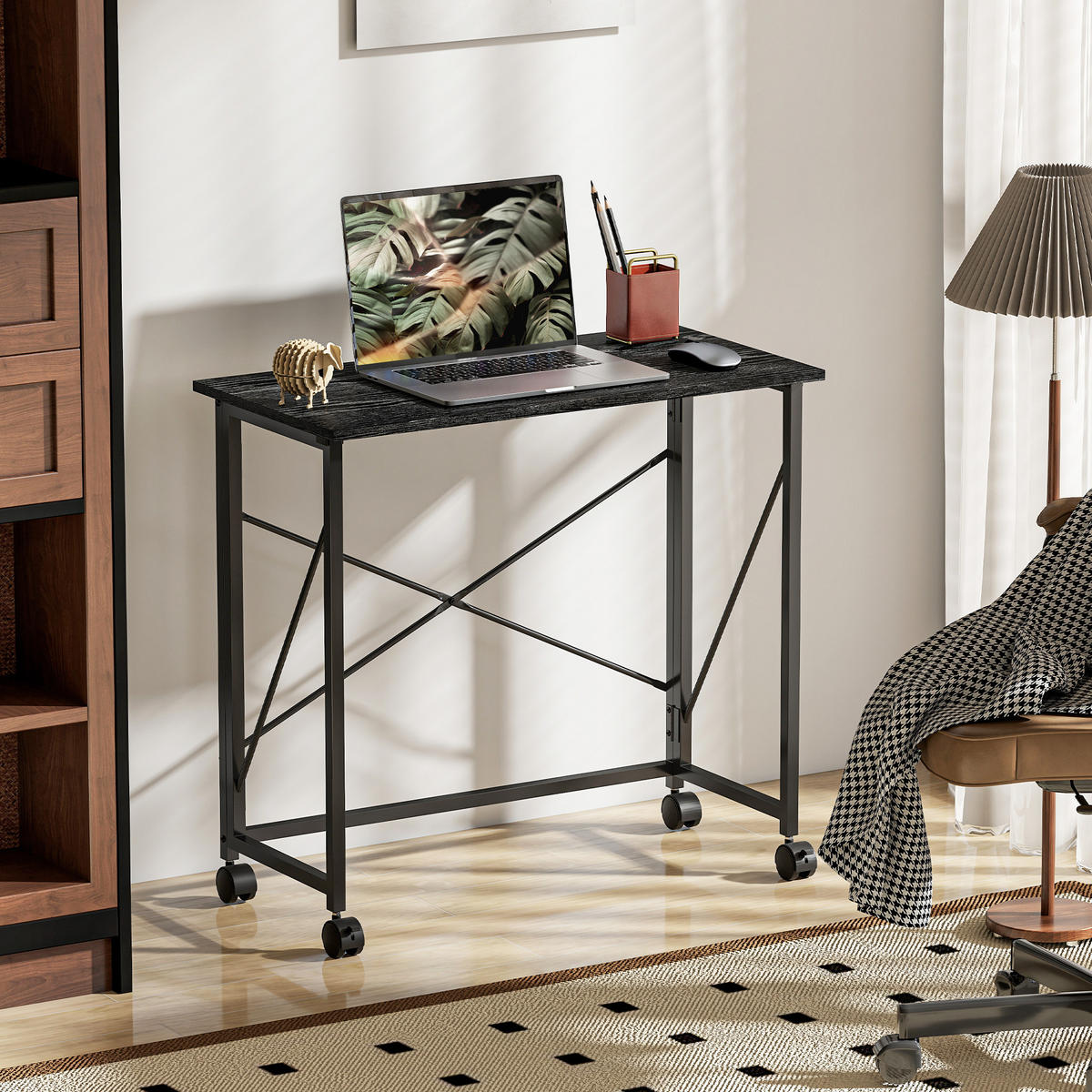 BÜROTISCH Schwarz 1 Stück - Schwarz, Holzwerkstoff (40/80/75cm) - GiPP