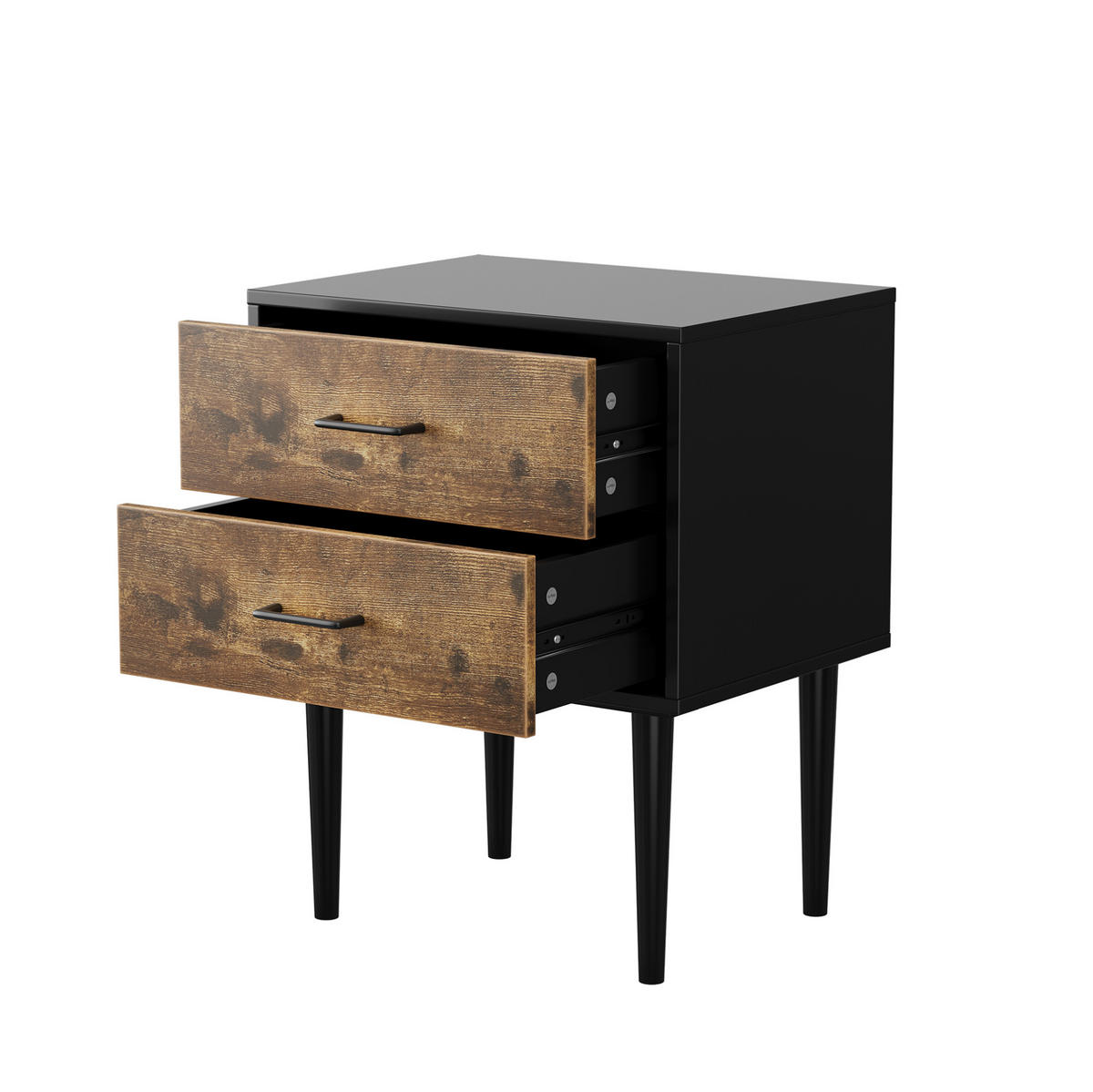 NACHTTISCH aus MDF mit 2 Schubladen, 50,8/38,1/33,47 cm, Braun - Braun, Holzwerkstoff (38.1/33.47/50.8cm) - Redom