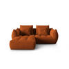 SOFA modular Bloom aus Samt terrakotta 3 Sitzplätze - Terracotta, Textil (216/232cm) - Micadoni
