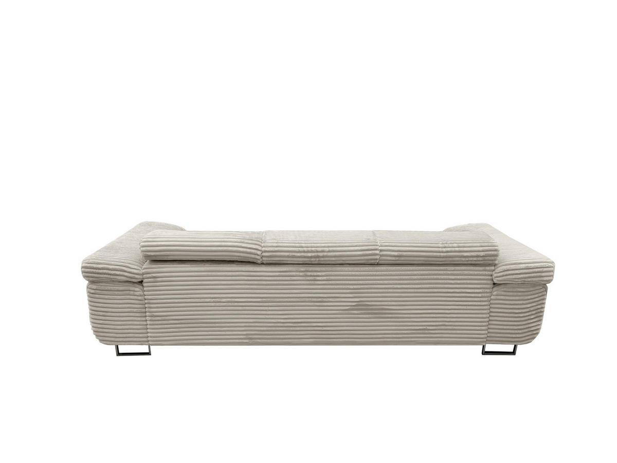 GUSTAW Sitzgarnitur 3+2+1, Schlafsofa 3-Sitzer, Cordbezug Ecru - Ecru, Textil (225/92/101cm) - KS Home Concept