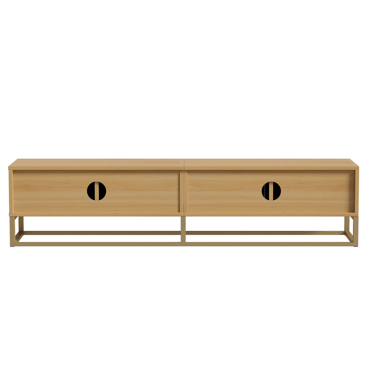 TV-BOARD 180/40/40 cm holzfarben aus MDF mit 4 Türen - Braun, Holzwerkstoff (180/40/40cm) - OKWISH