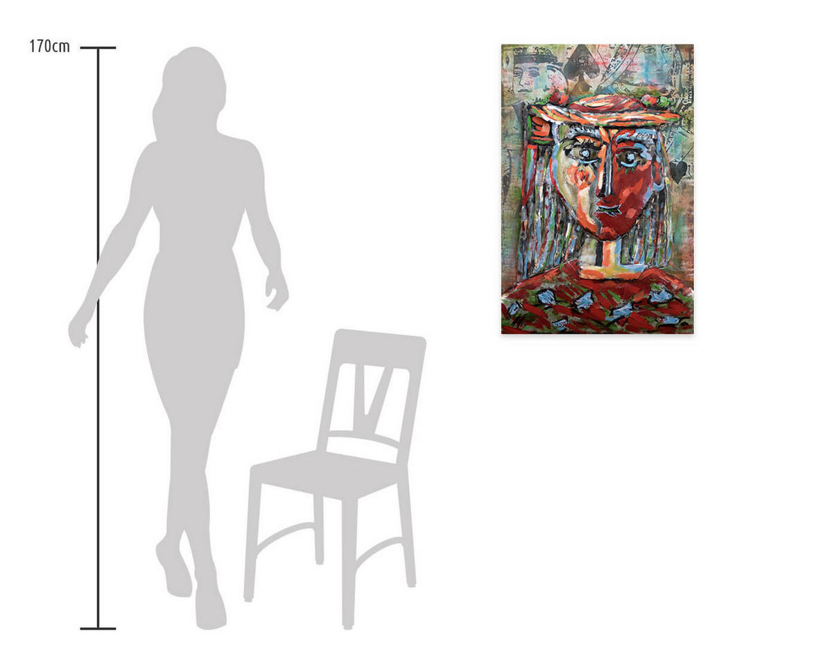 METALLBILD Bunt 60/90 cm - Multicolor, Metall (4.16/90cm) - KUNSTLOFT
