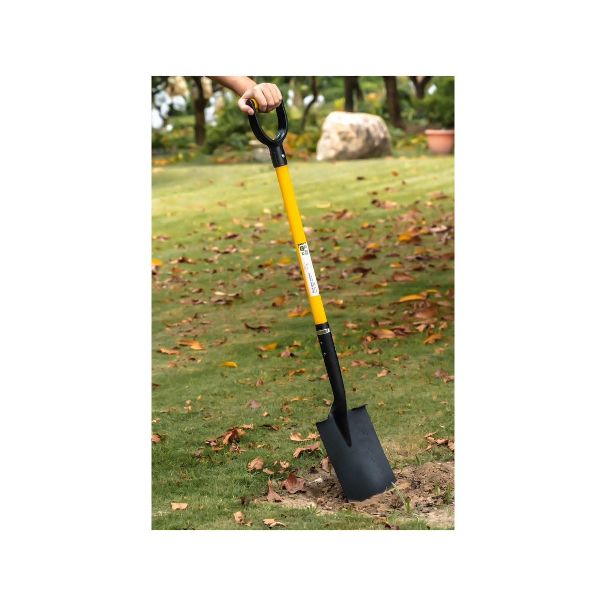 GARTENSPATEN - Fiberglasstiel - Komfortgriff - Gelb, Metall (7/120/20cm) - SUAN