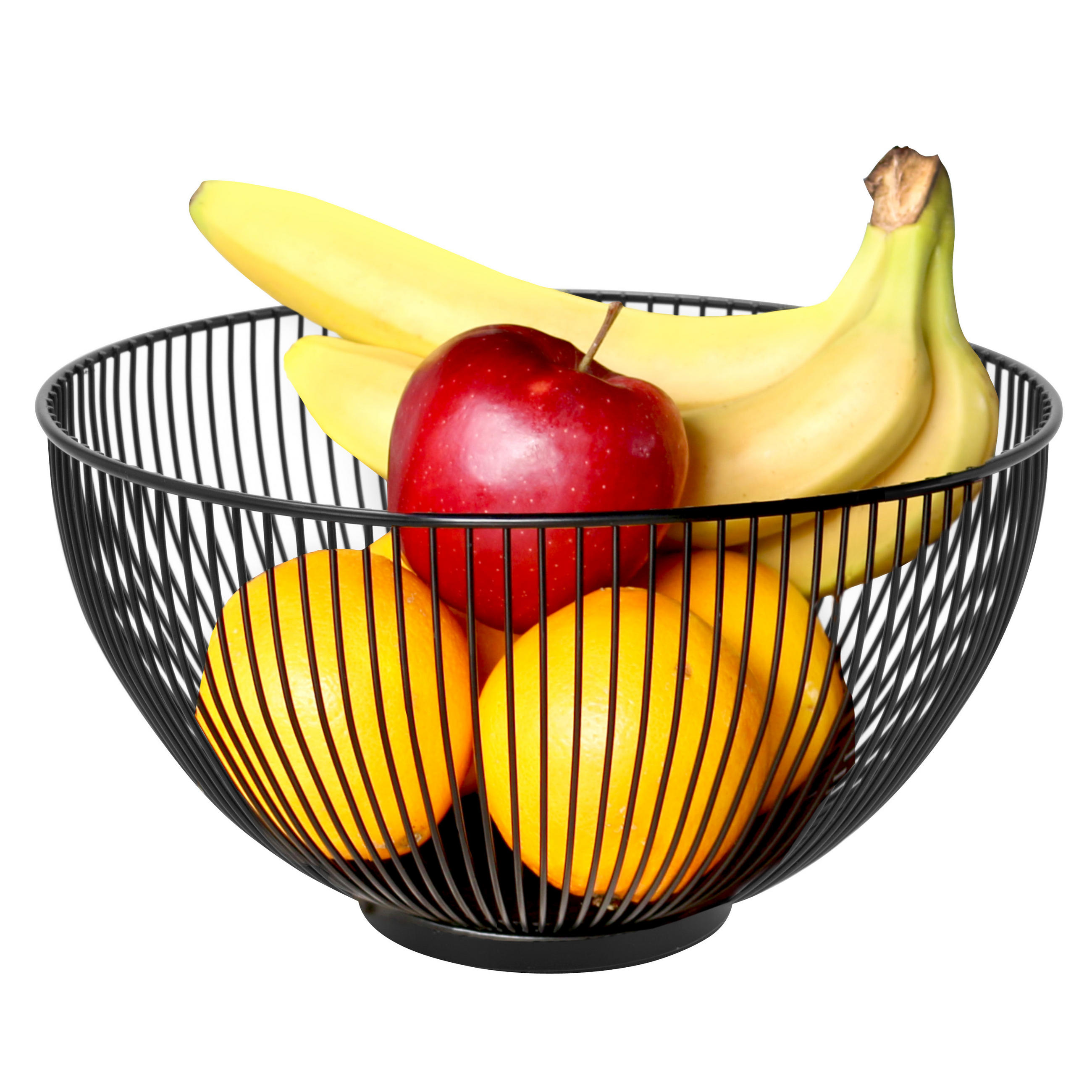 OBSTKORB, schwarz, Metall - Schwarz, Metall (15cm) - bremermann