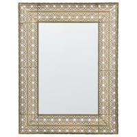 WANDSPIEGEL gold rechteckig 69/90 cm Dehradun - Goldfarben, Metall (60/90/5cm) - Beliani