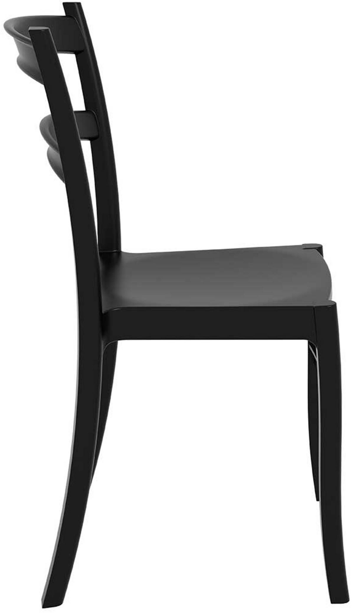 GARTENSTUHL Kunststoff schwarz - Schwarz, Kunststoff (45/85/51cm) - CLP