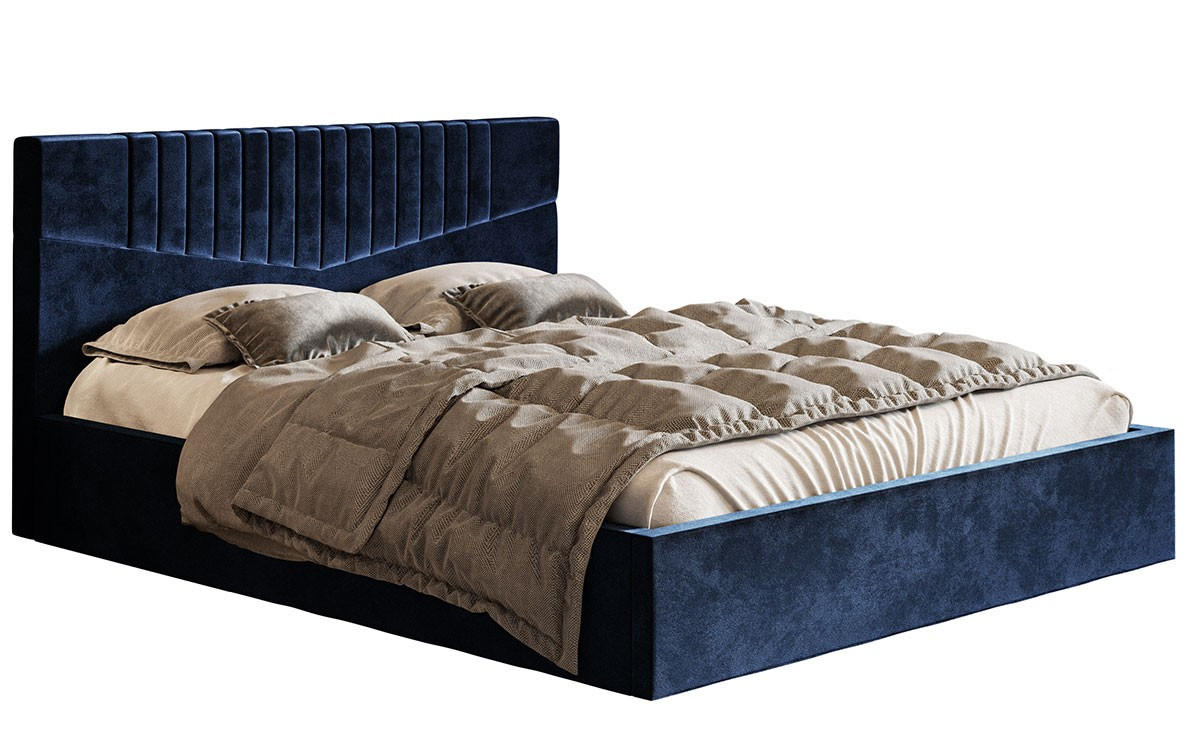 BETT Einzelbett Granat OLDO 7 Mit Bettkasten 120x200 cm - Dunkelblau, Textil (120/200cm) - Sepro Meble
