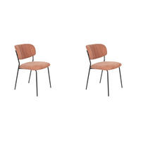 ESSZIMMERSTUHL Jolien - Rosa - 56/48/77 cm - 2er-Set - Pink, Textil (48/77/56cm) - Novel