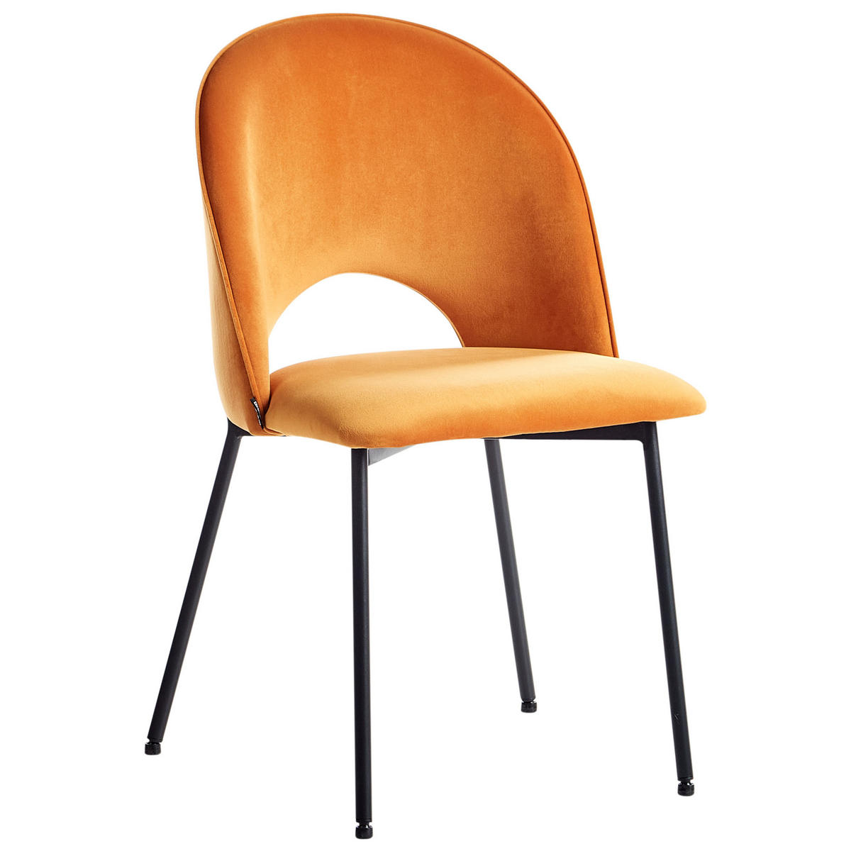 ÉTKEZŐSZÉK 2 darabos Szett Bársony Narancssárga Covelo - narancssárga, textil/fém (48/83/53cm) - Beliani