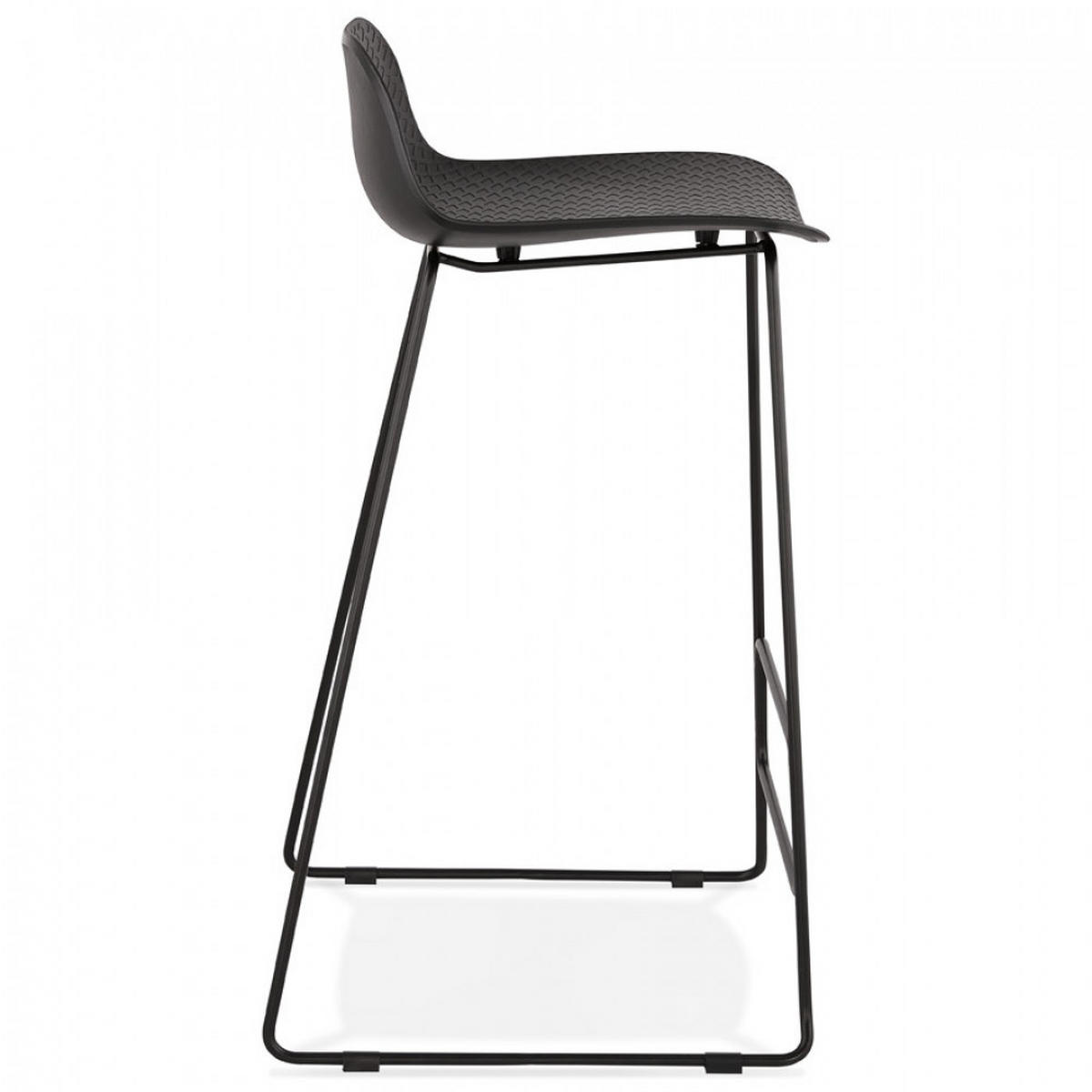 BARHOCKER Schwarz 50.5x95x53cm - Schwarz, Kunststoff/Metall (50.5/95/53cm) - AlterEgo
